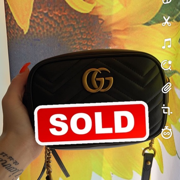 Black Gucci GG Marmont Crossbody Bag